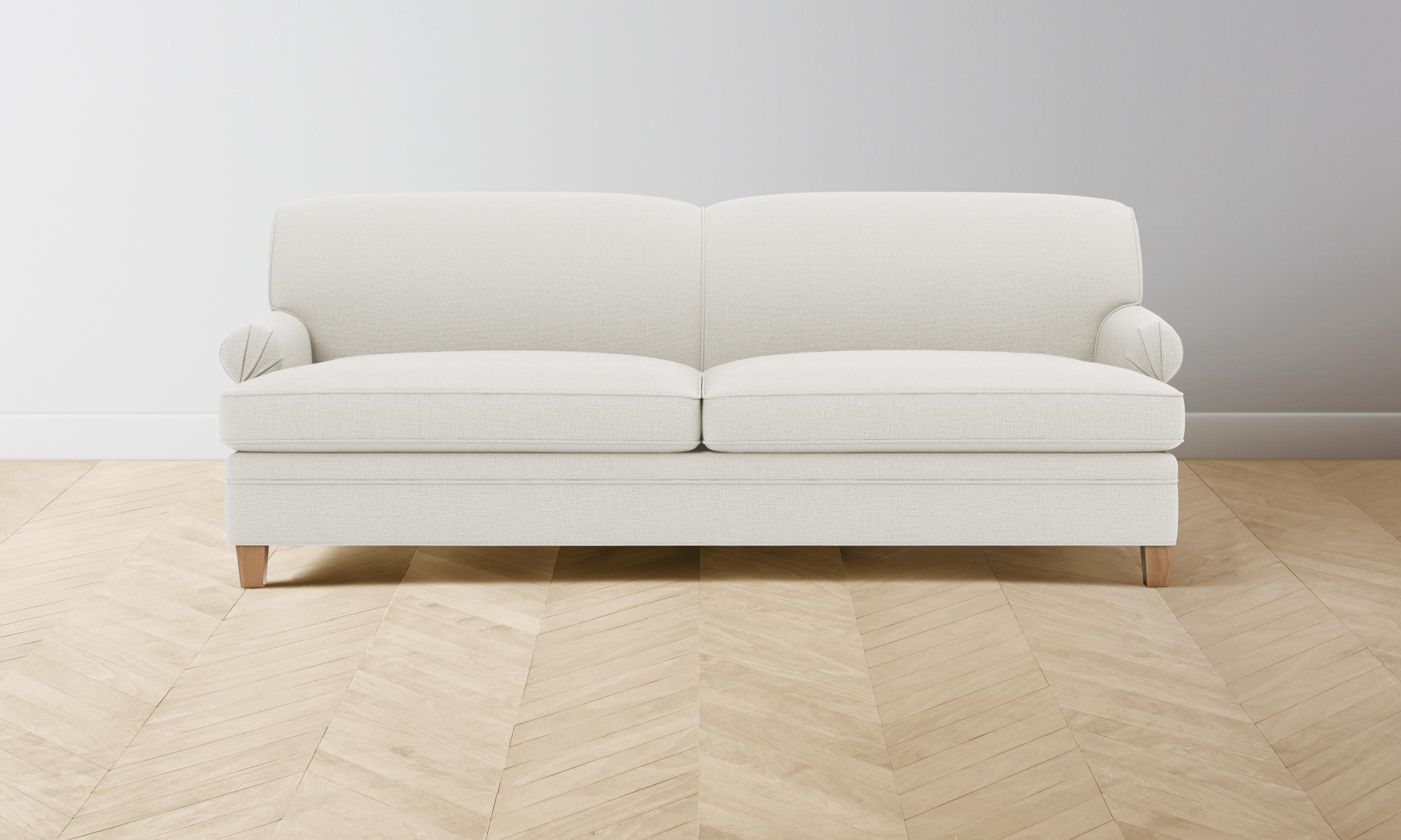 Carmine Sofa - Performance Linen Weave Fabric Upholstered Modern Living Room Furniture for Home & Office Comfortable Seating