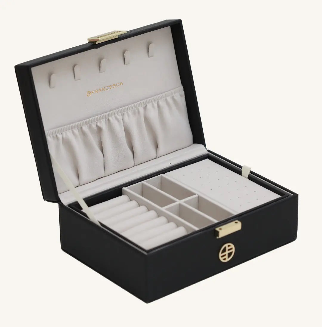 Elegant Jewelry Box for Women - Premium Velvet Lined Storage Organizer for Necklaces, Rings & Earrings - Perfect for Travel, Gifts & Home Decor