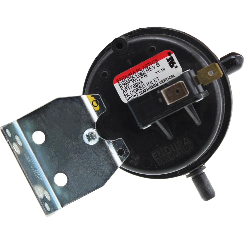 Rheem Water Heater Pressure Switch Replacement - OEM Upgraded AP17893A Compatible with Rheem Gas Water Heaters - Perfect for Home, RV & Mobile Home Water Heating Systems