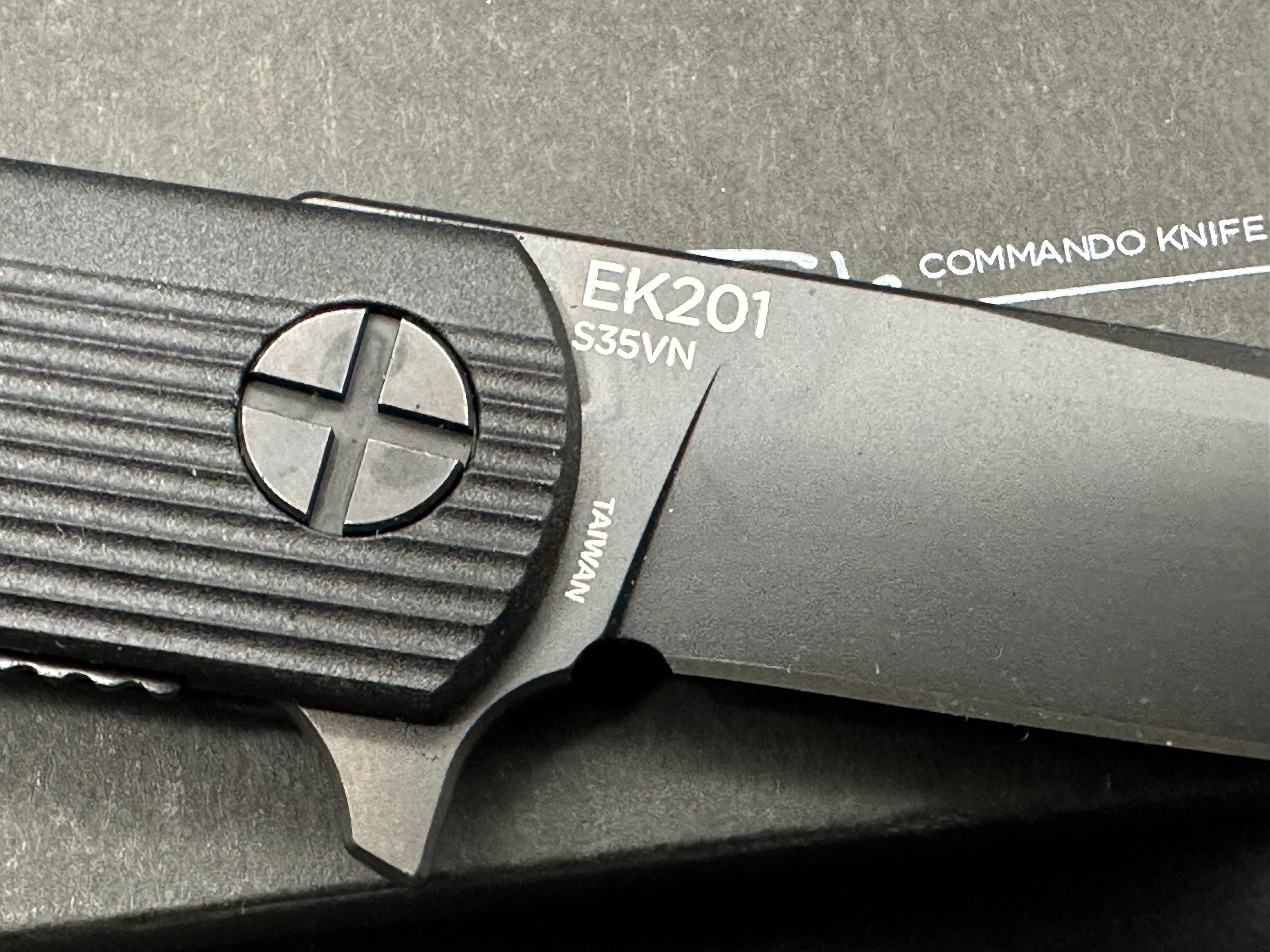 KA-BAR EK Commando Folding Knife with GFN Handle & S35VN Steel Blade - Tactical, Outdoor, Survival, and Everyday Carry (EDC) Knife