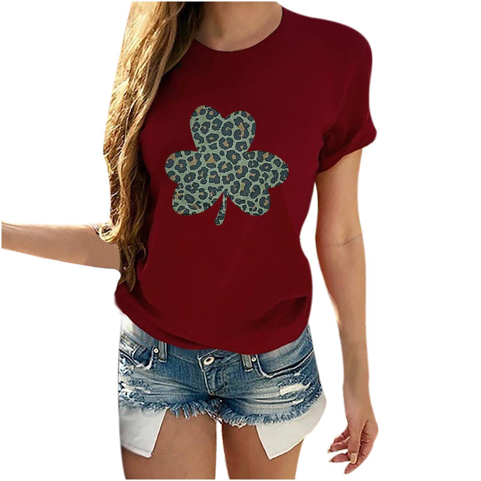 Women's Workout Shirts - Fall V-Neck T-Shirts Short Sleeve Tees | Casual Drop Shoulder Blouse for Gym, Yoga & Everyday Wear