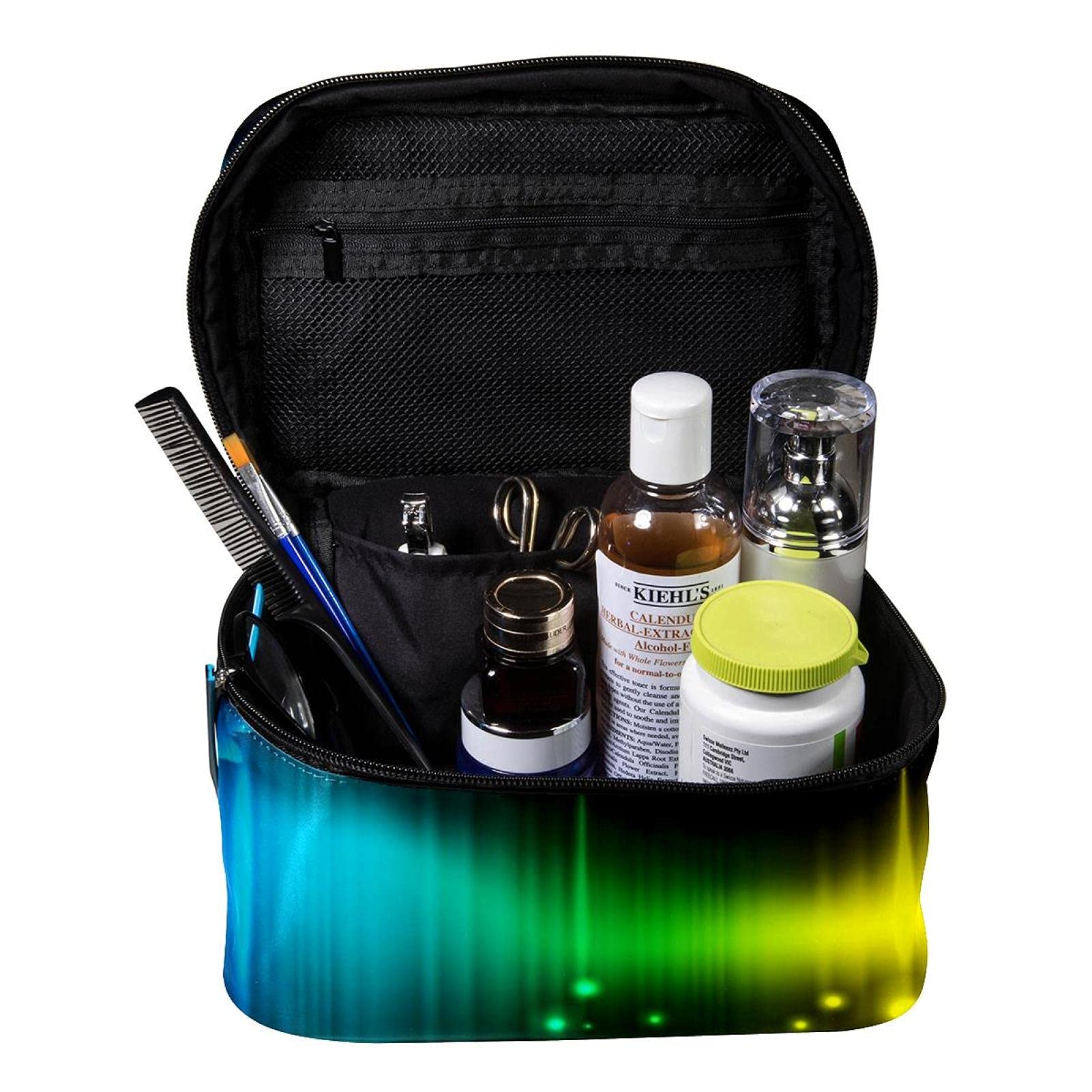Colorful Butterfly Dream Abstract Design Large Travel Makeup Bag - Waterproof Cosmetic Organizer with Zipper for Women & Girls | Perfect for Travel, Gym, Beach & Daily Use