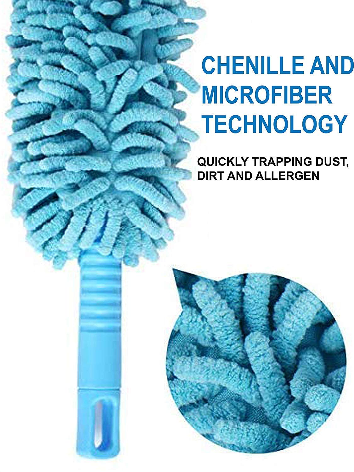 Mobhada Multi-Purpose Feather Microfiber Cleaning Brush - Magic Dust Cleaner for Car, Home, Office & Furniture (Multicolor) | Perfect for Dusting, Polishing & Detailing Surfaces