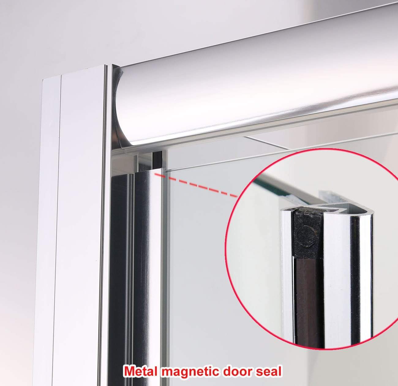 Elegant Framed Pivot Shower Screen Door - Wall to Wall Fit - Modern Bathroom Upgrade for Spa-Like Experience