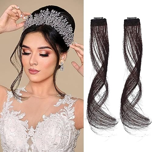 ARK Invisible Human Hair Seamless Cover-Up Patches Hair Extensions for Women - 22 Inch Black (Set of 2 Pieces + 2 Free Hair Clips) - Perfect for Thinning Hair, Bald Spots & Natural-Looking Volume Boost