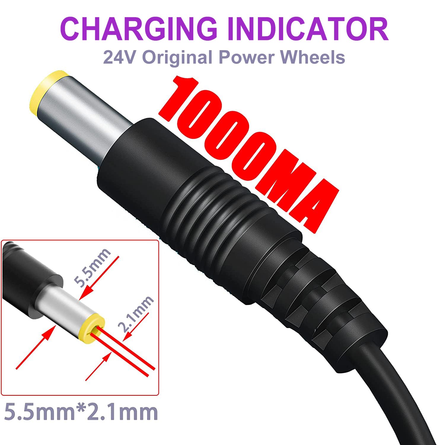 24V Kids Ride-On Toy Car Charger - Compatible with Best Choice Products, Kidzone Bumper Car, SUV, Dynacraft Jeep, ATV & Wrangler - Fast 24V Power Wheel Charger - Perfect for Outdoor Play & Battery Maintenance