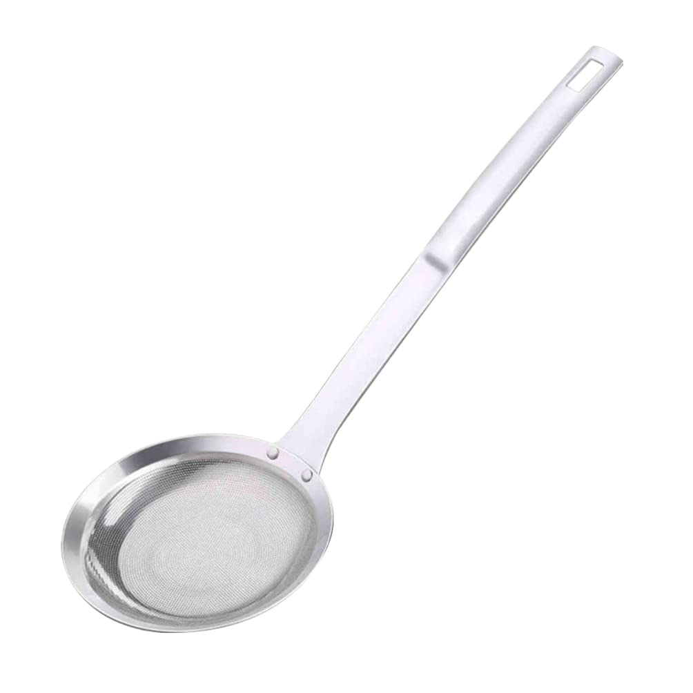 **Stainless Steel Oil Separator Spoon - Kitchen Oil Strainer & Juice Filter with Fine Mesh - Perfect for Frying, Soup Skimming & Fat Removal**