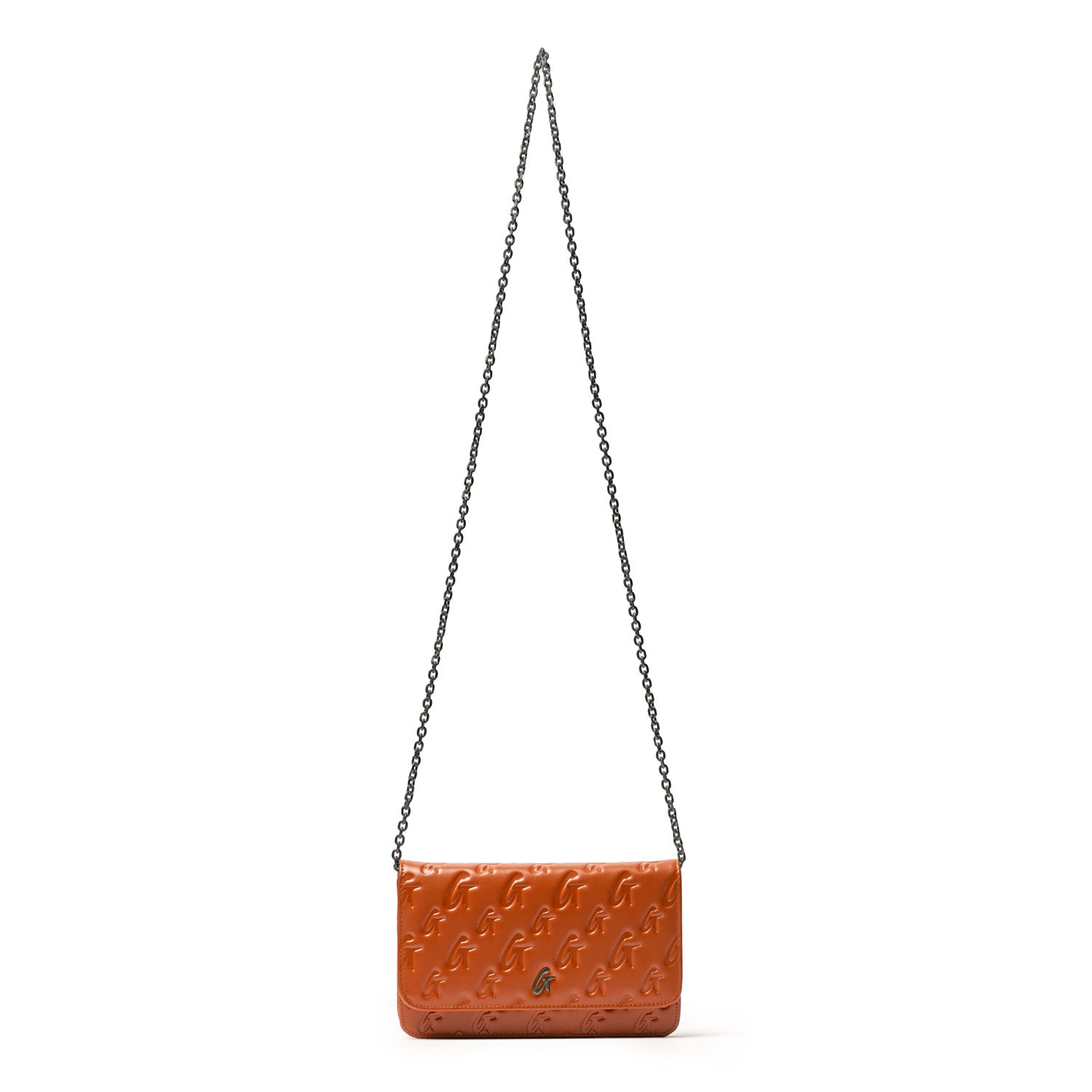 MONOGRAM GUNMETAL WOC Handbag - Brown Leather Crossbody Bag for Women | Perfect for Work, Travel & Evening Out