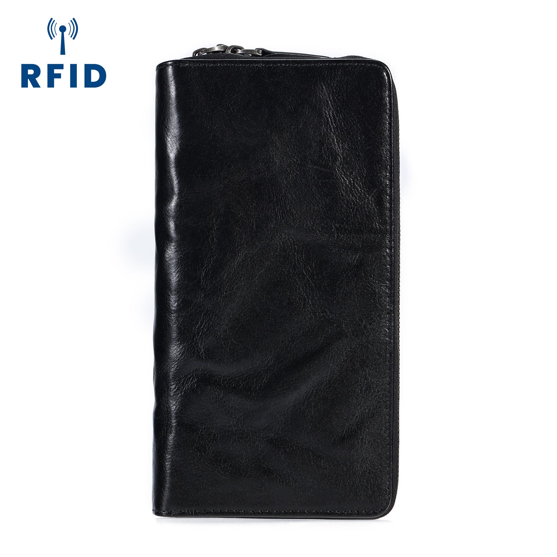 Men's RFID Blocking Leather Wallet - Slim Bifold Wallet for Men with Credit Card Slots & ID Window - Perfect for Travel, Business & Everyday Use
