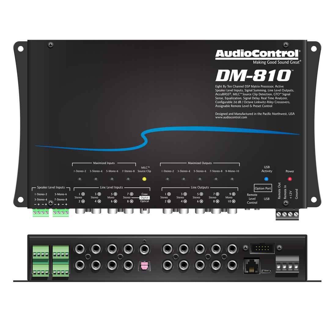 AudioControl DM 810 DSP Matrix Processor - 8 Input 10 Output Digital Signal Processor for Car Audio & Home Theater Systems | Perfect for Professional Installations & Custom Sound Setups