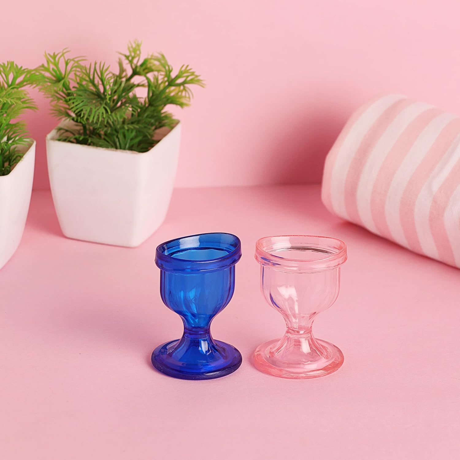 **Soulvine Eye Wash Cups for Effective Eye Cleansing – Comfortable Eye-Shaped Rim, Snug Fit | Eye Cleanser Solution for Tired Eyes, Eyestrain, Makeup & Dust Removal | Eye Wash Kit for Makeup Remover (Orange or Blue) – Perfect for Daily Eye Care, Contact Lens Wearers & Post-Surgery Use**