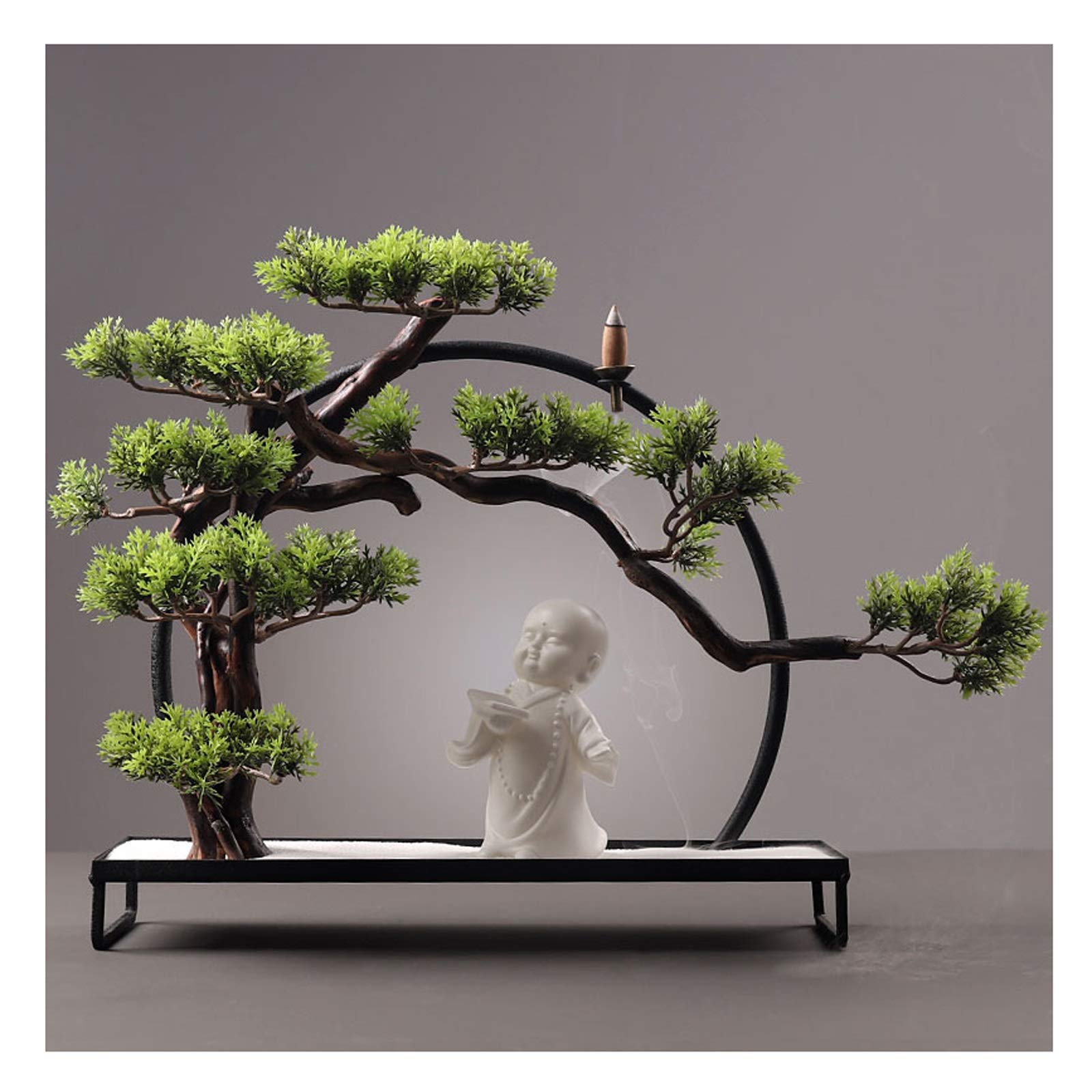 Realistic Artificial Bonsai Tree - Lifelike Pine Simulation Plant in Decorative Pot, Perfect for Home Office Desk Decor, Living Room Greenery & Housewarming Gifts | Ideal for Zen Decor, Feng Shui Spaces & Modern Interior Design