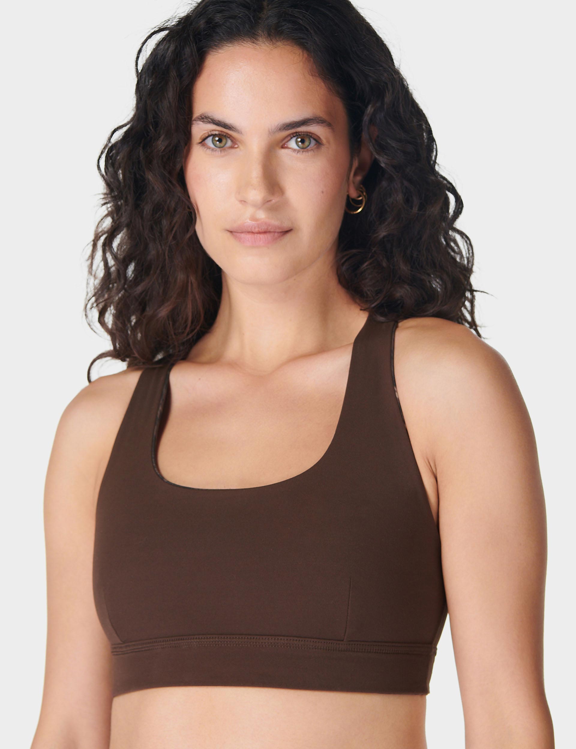 Super Soft Reversible Bra - Brown Python Print & Cacao Brown | Comfortable Wireless Bralette for Yoga, Lounge & Everyday Wear