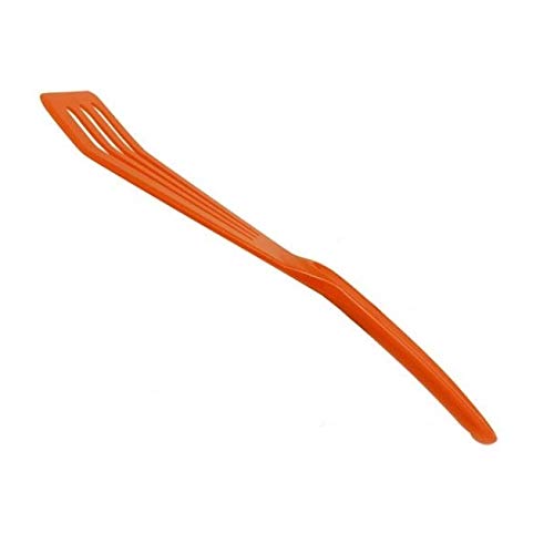 Norpro 12-Inch Heat Resistant Nylon Slotted Turner Spatula - Orange Kitchen Utensil for Flipping Pancakes, Burgers & Eggs - Safe for Nonstick Cookware
