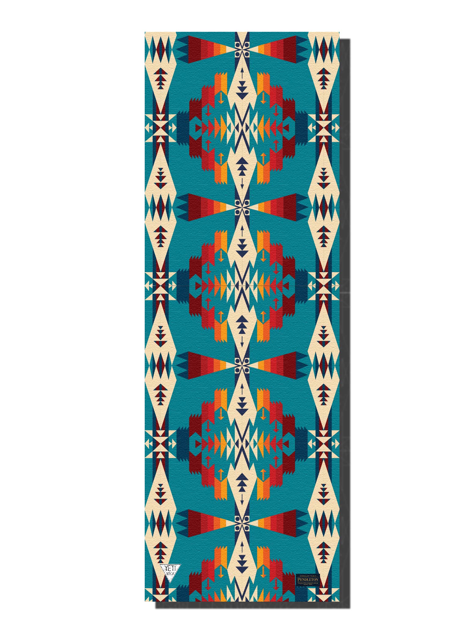 Premium Pendleton Yoga Mat - Extra Thick Non-Slip Exercise Mat for Yoga, Pilates & Fitness - Tucson Turquoise Design - Ideal for Home Workouts, Studio Sessions & Outdoor Activities