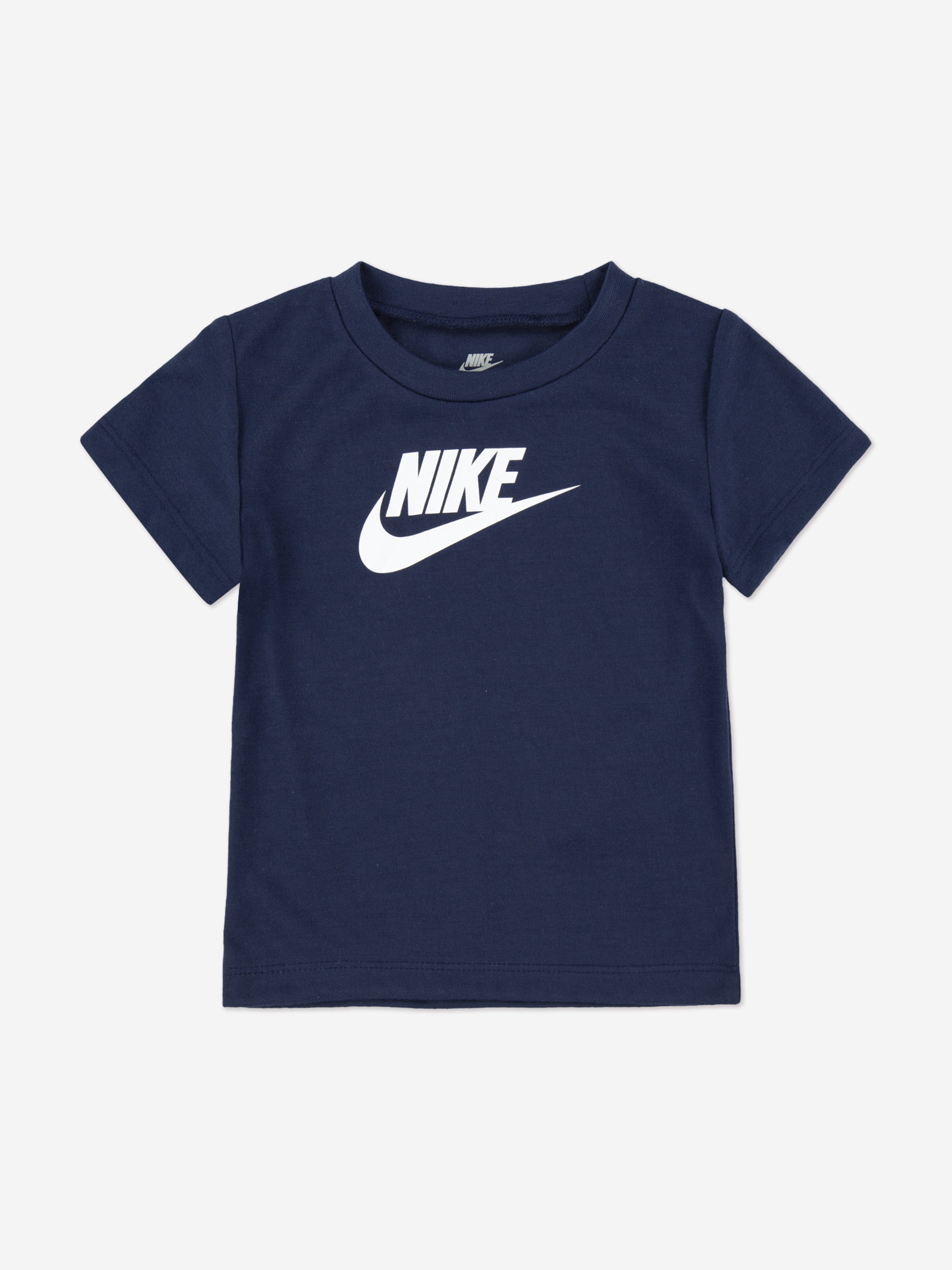 Baby Boys Futura T-Shirt in Navy Blue - Soft Cotton Short Sleeve Tee for Toddlers & Infants - Perfect for Playtime, Daycare & Family Outings