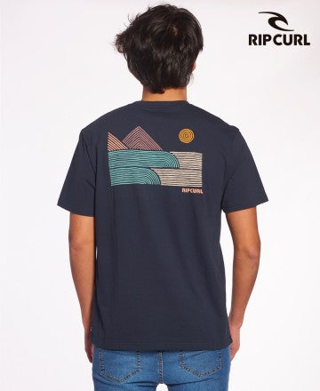Rip Curl Men's Relaxed Fit California Graphic T-Shirt - Soft Cotton Short Sleeve Tee for Casual Wear & Beach Outings