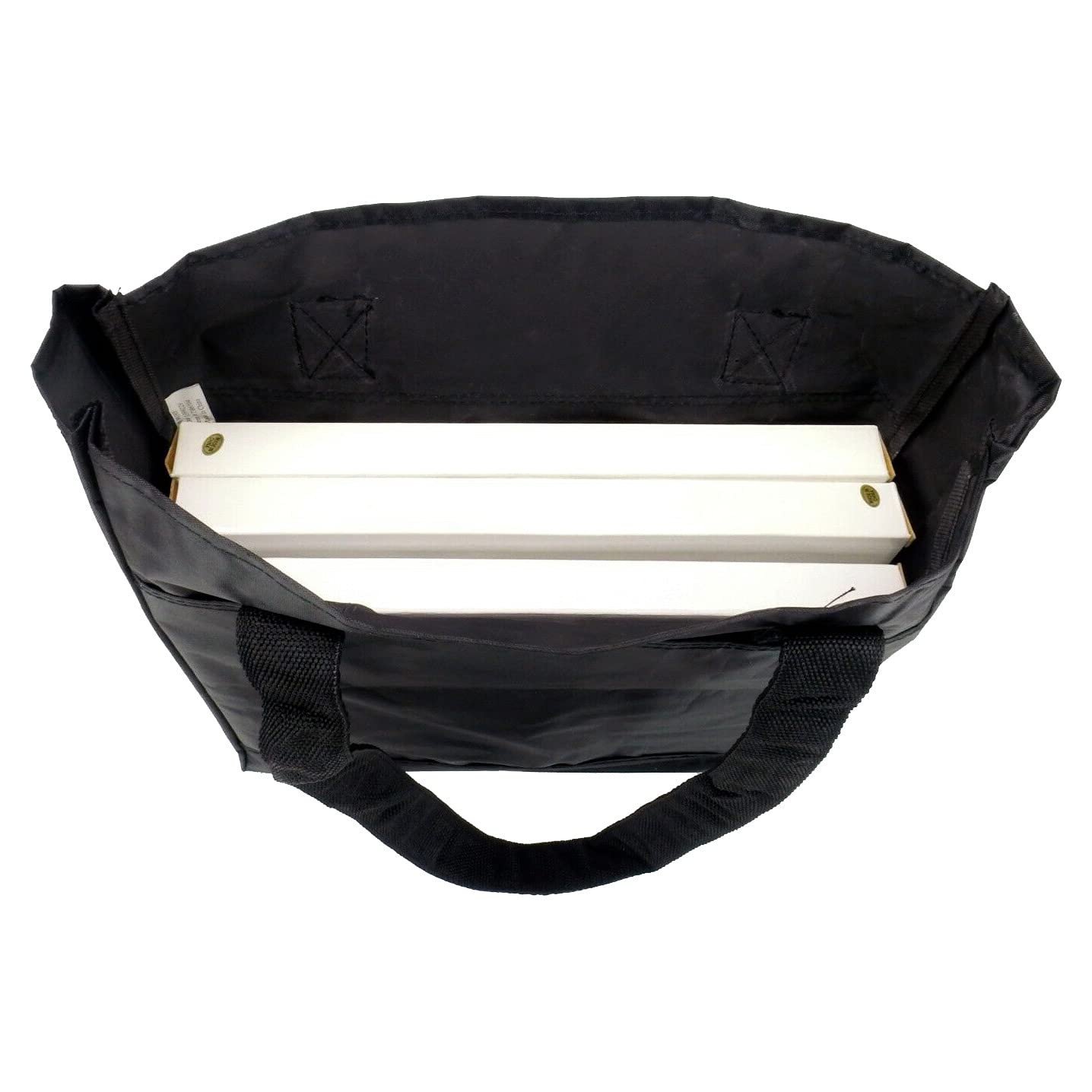 Eco-Friendly Water Resistant Slender Shopping Tote with Outer Pocket - Reusable Grocery Bag for Shopping, Travel, Books & Crafts | Perfect for Grocery Hauling, Beach Trips & Daily Errands