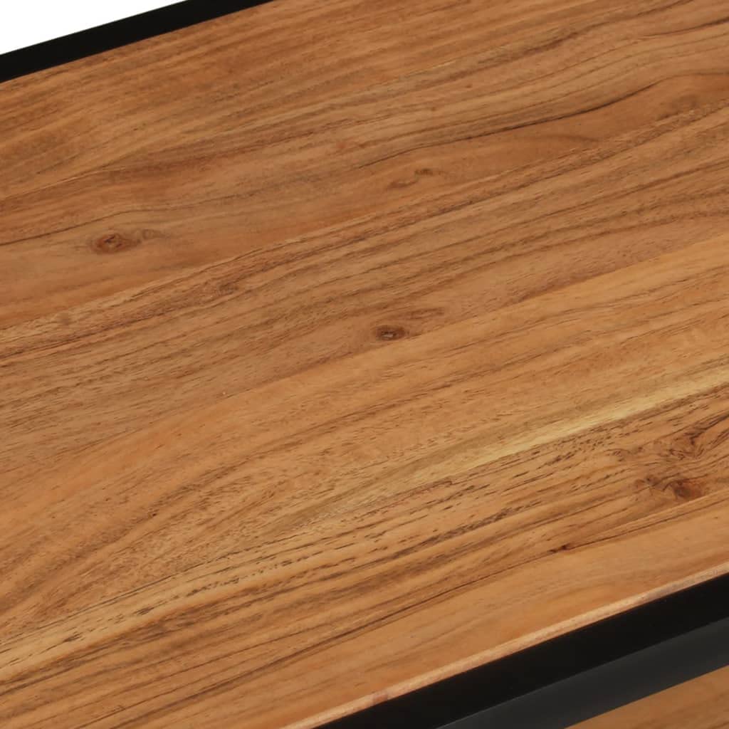 Modern Acacia Wood Coffee Table with Storage - 35.4