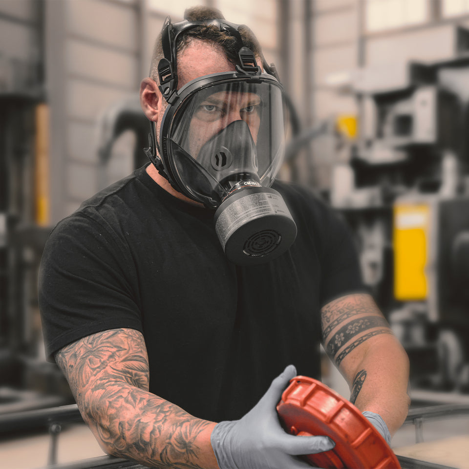 Mira Safety CM I01 Lightweight Full Face Respirator Mask - NIOSH Certified for Chemical, Biological & Industrial Protection - Ideal for Emergency Preparedness, DIY Projects & Workplace Safety