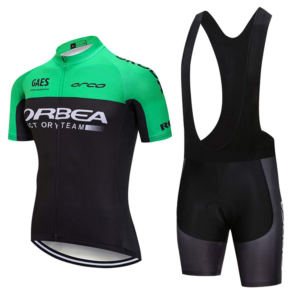 Miloto Men's Cycling Jersey & Bib Shorts Set - Breathable Bike Shirt & Padded Cycling Pants for Road & Mountain Biking - Perfect for Training, Racing & Outdoor Sports