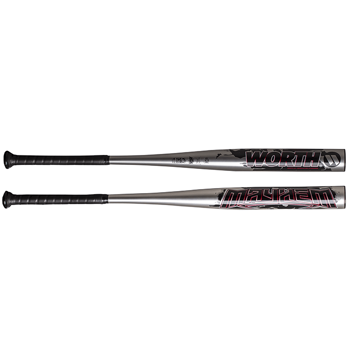 2023 Worth Mayhem WMHC3A Alloy Slowpitch Softball Bat - Official All Association Approved for Competitive Play - Perfect for Tournament Games & Recreational Leagues
