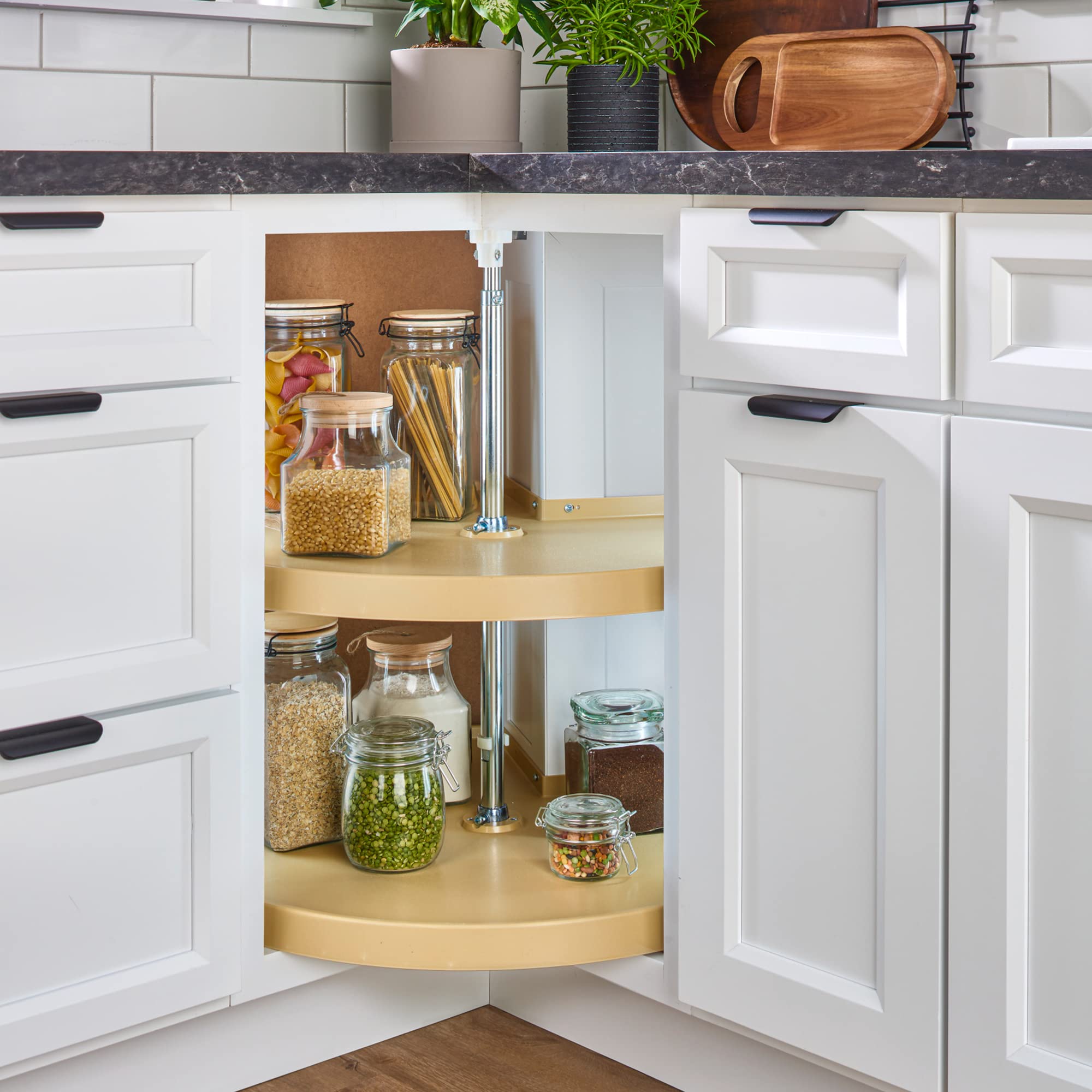 Rev-A-Shelf 2-Tier Pie-Cut Lazy Susan for Corner Base Cabinets - 28