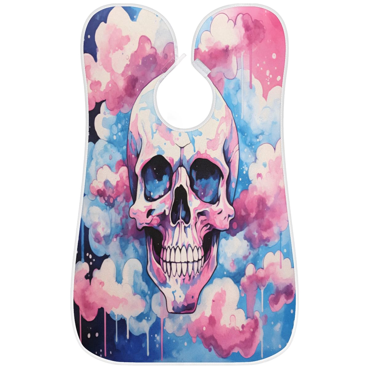 Abstract Art Skull Beard Shaving Bib for Men - Waterproof Hair Dye Apron & Barber Cape for Haircut, Beard Trimming & Makeup - Perfect Gift for Barbers & Stylists (Great for Home Grooming & Salon Use)