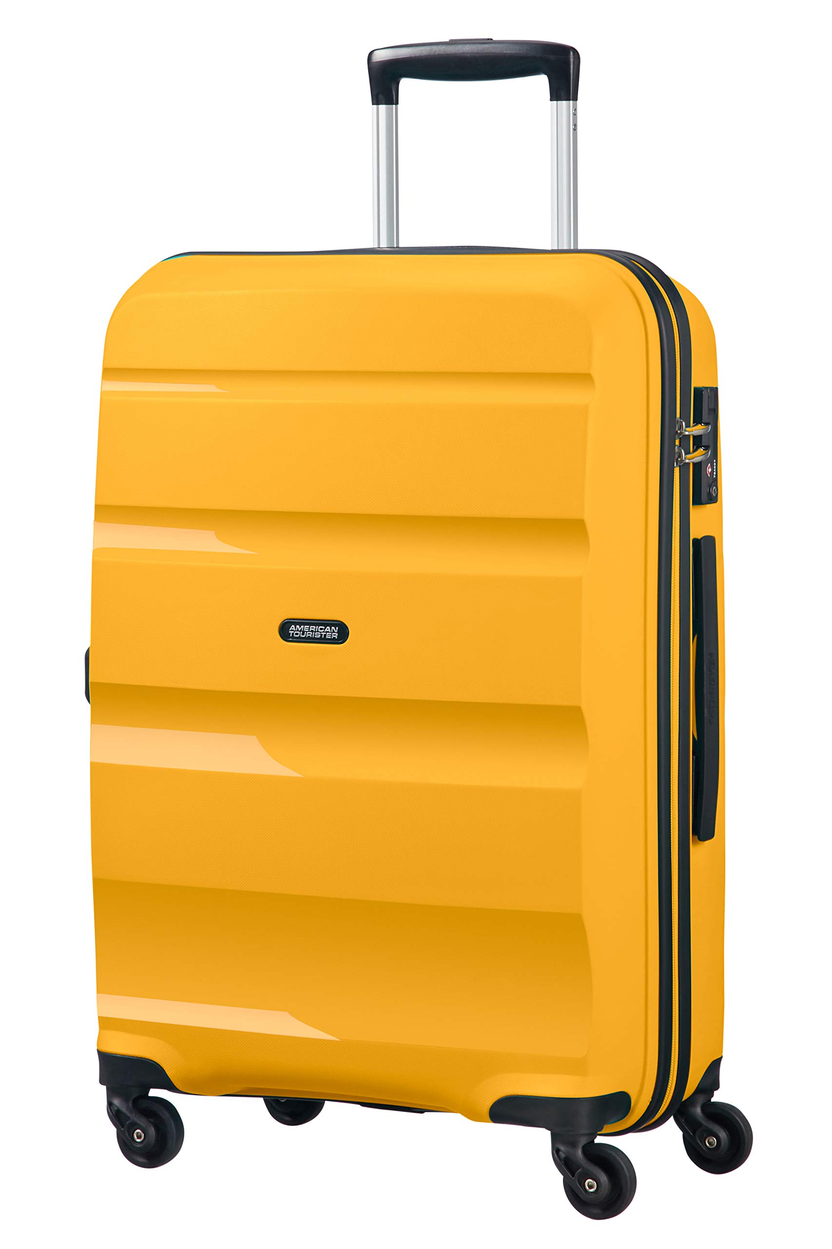 American Tourister Carry-On Luggage 66cm (57.5L) Light Yellow Medium Suitcase - Perfect for Air Travel & Weekend Getaways