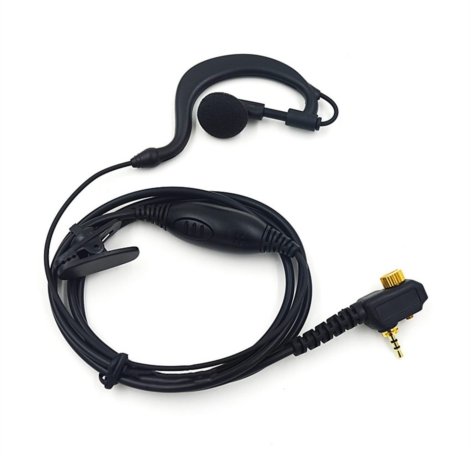 BMINO Police Receiver PTT Headset Microphone - Two-Way Radio Walkie Talkie Headset Compatible with Motorola - Ideal for Security, Construction & Emergency Communication