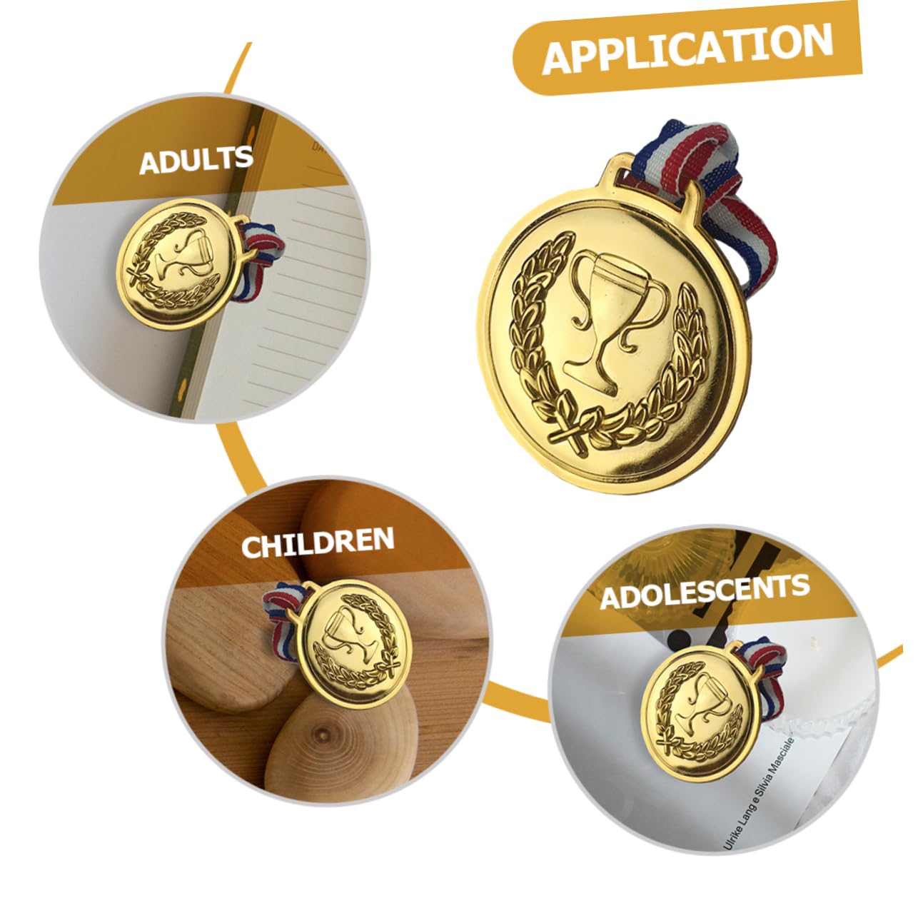 10pcs Christmas Game Gold Medal Prizes - Award Trophies for Adults & Kids - Perfect for Holiday Parties, Competitions & Festive Gift Giving