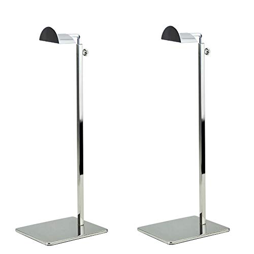 2-Pack Adjustable Metal Handbag Display Stand with Mirror - Single Side Rack for Purse Organizer, Perfect for Retail Stores, Boutiques & Closet Organization