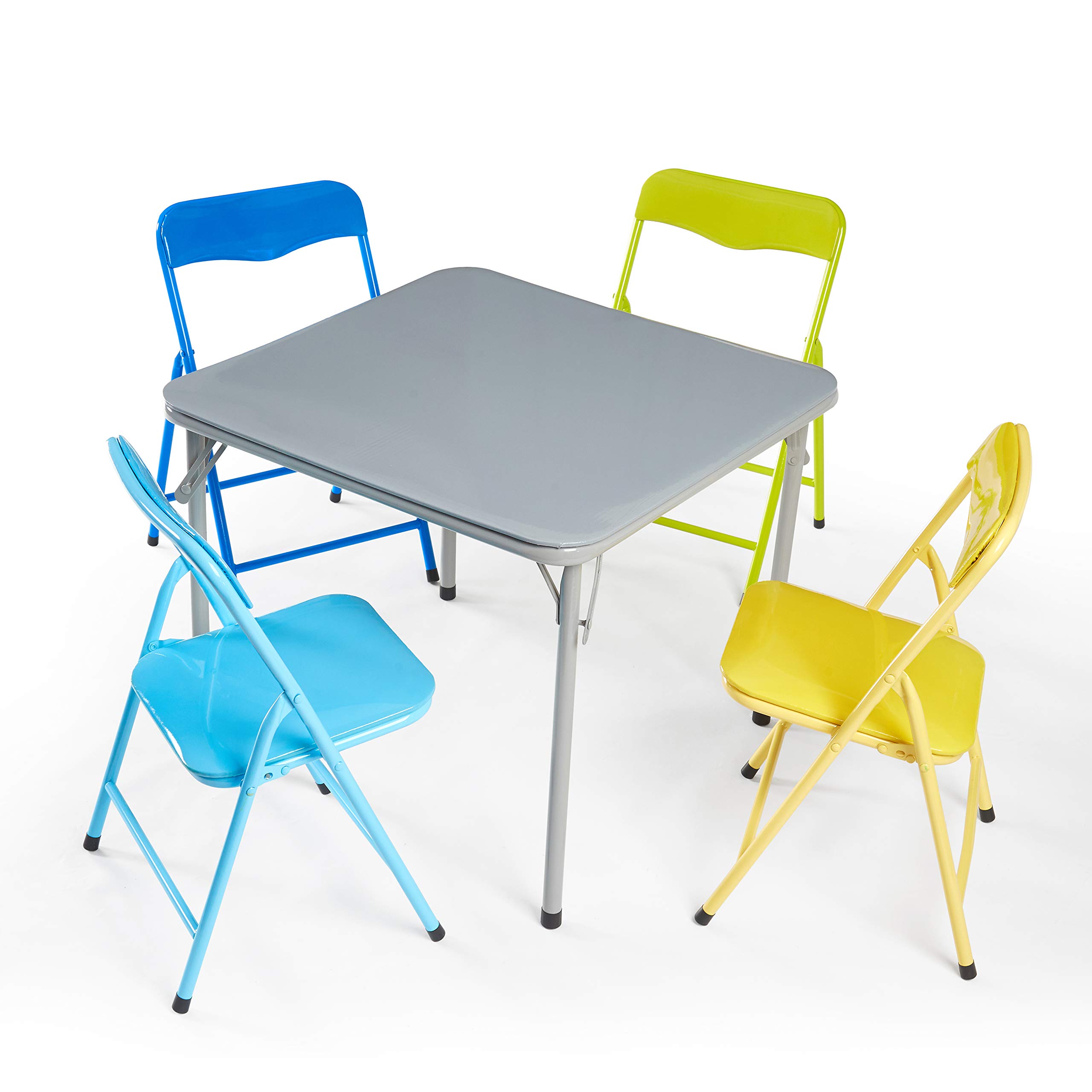 Heritage Kids 5-Piece Table and Chair Set - Blue Children's Furniture for Playroom, Classroom & Home Learning Activities