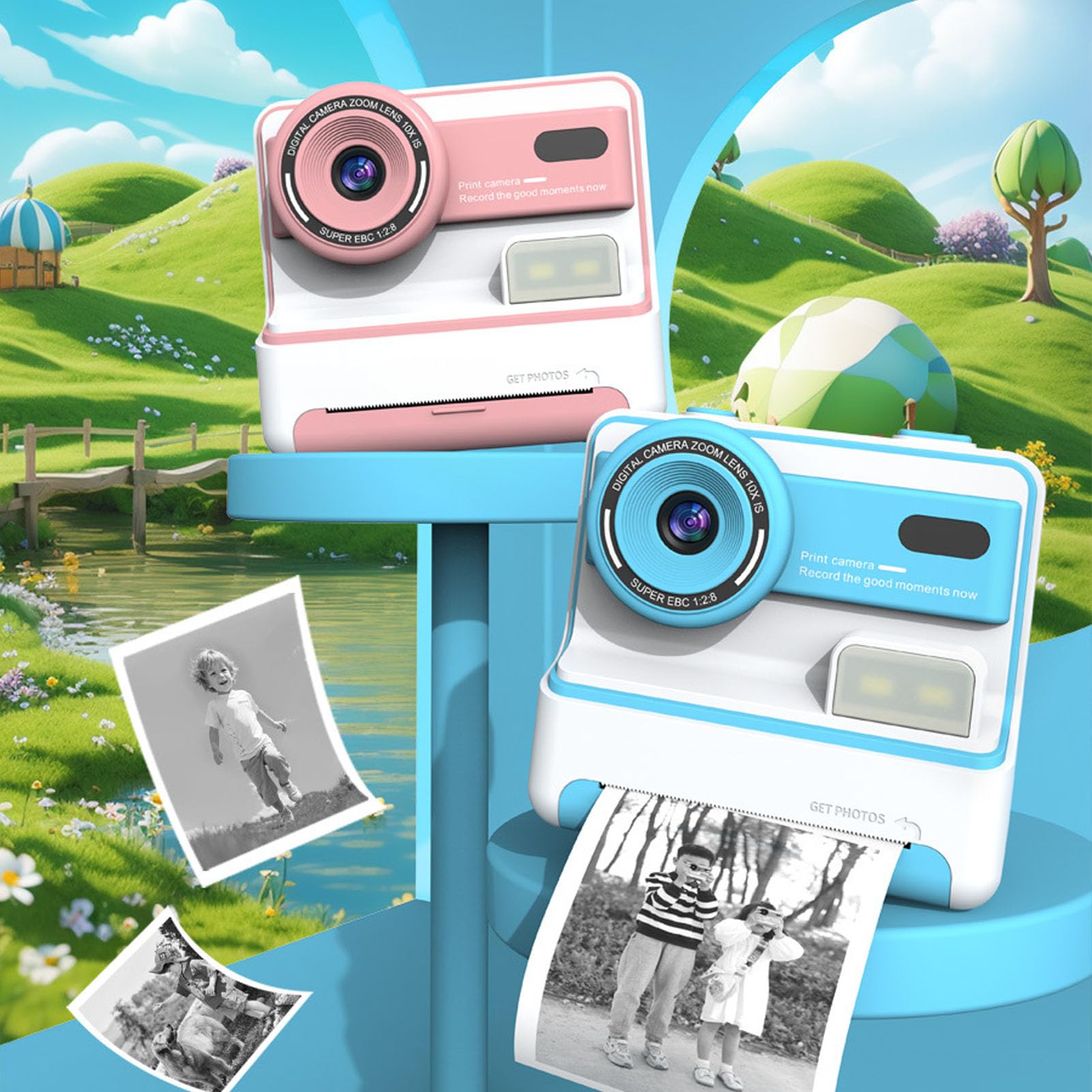 Kids Instant Print Camera - 1080P HD 48MP Digital Camera with 2.4