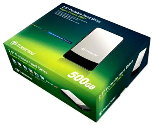 Transcend 500GB StoreJet 25 Classic USB 2.0 Portable External Hard Drive for PC, Mac, Laptop - Backup Storage, File Transfer, Data Protection (TS500GSJ25C) - Perfect for Business, Travel, Home & Office Use