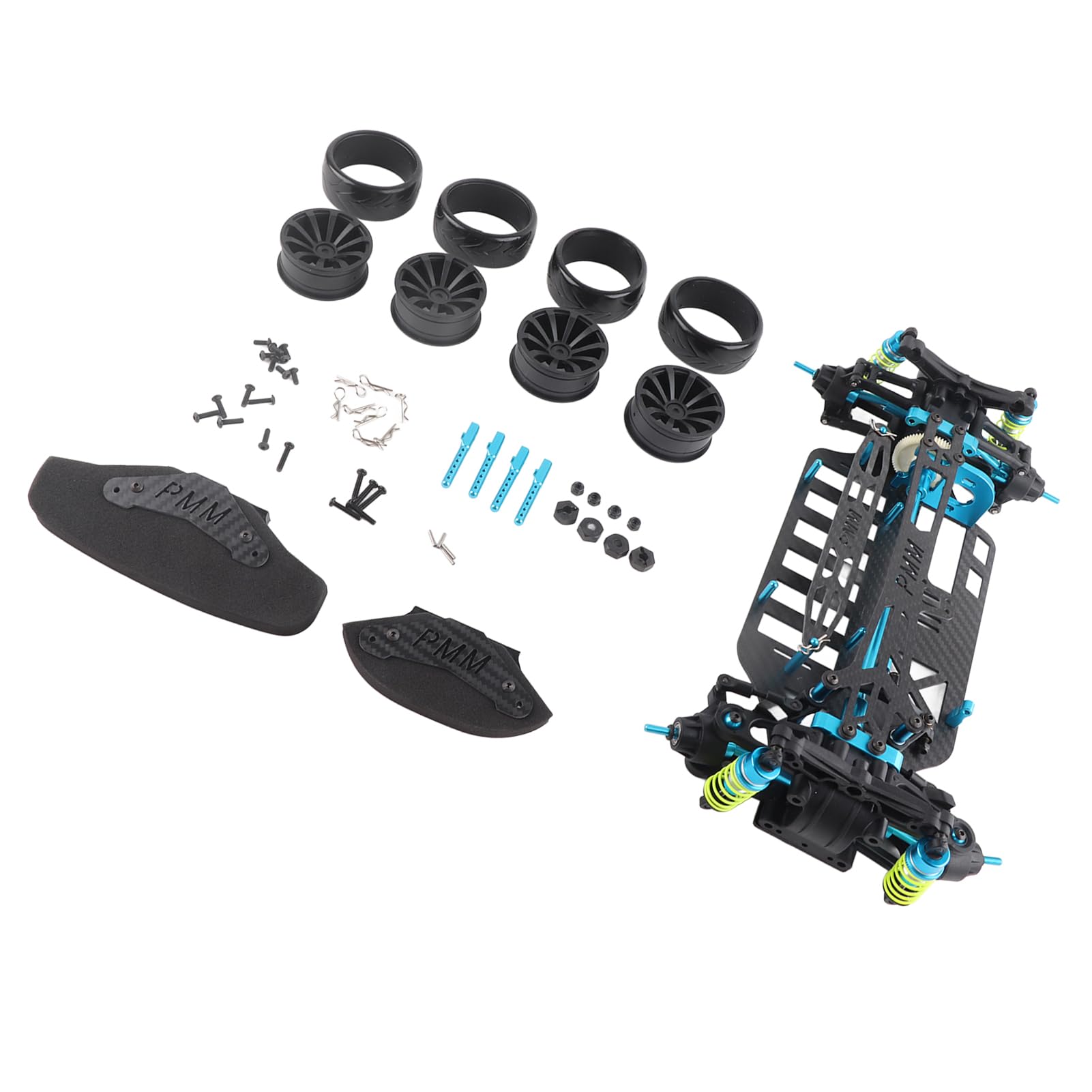 Tbest RC Wheelbase Frame Kit - Carbon Fiber Metal Chassis Beam for TT01/TT01E 1/10 Scale RC Car Model | Durable Off-Road Racing & Drift Upgrade Parts | Compatible with Associated Chassis | Perfect for Competitive Racing & DIY RC Enthusiasts