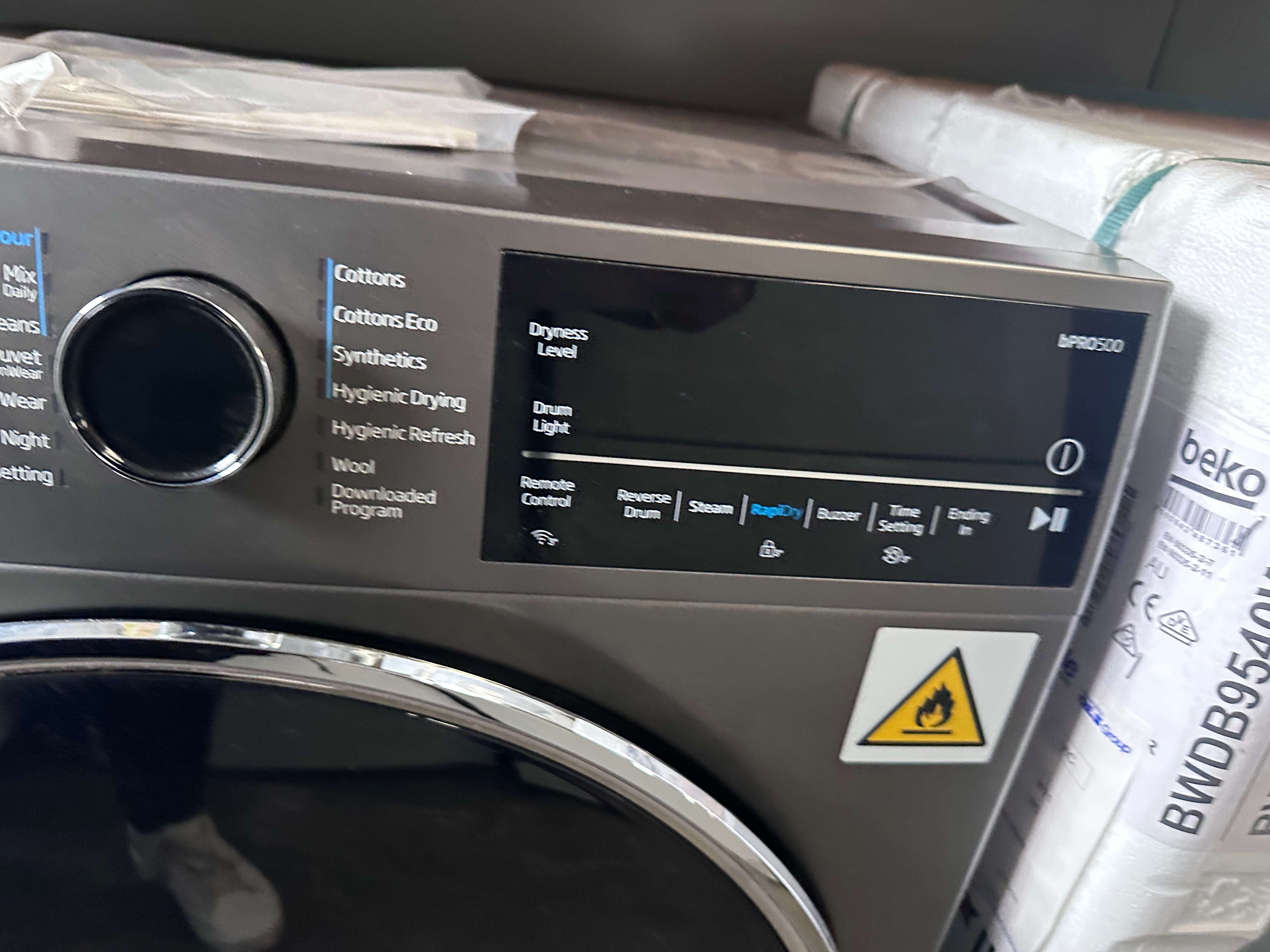 Beko BDPB904HG 9kg Hybrid Heat Pump Dryer - Energy Efficient Graphite Laundry Dryer [Factory Second] | Perfect for Apartments, Small Homes & Eco-Friendly Households