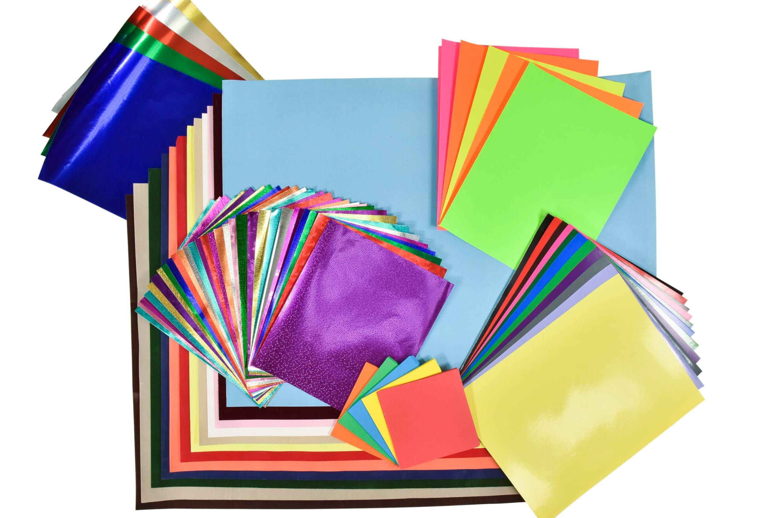 School Smart Creative Paper Pack - 166 Sheets, Assorted Sizes & Colors for Arts & Crafts, Scrapbooking, School Projects | Premium Quality Construction Paper for Kids & Teachers