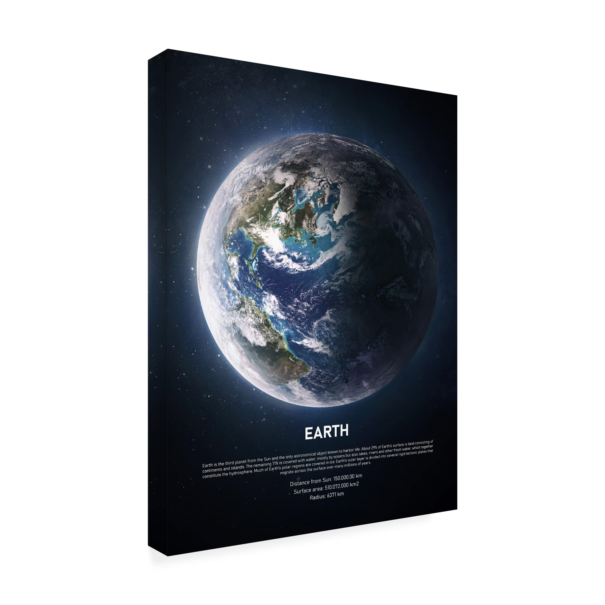Trademark Fine Art 'Earth' Canvas Print by Design Fabrikken - Nature Inspired Wall Decor for Living Room, Bedroom & Office