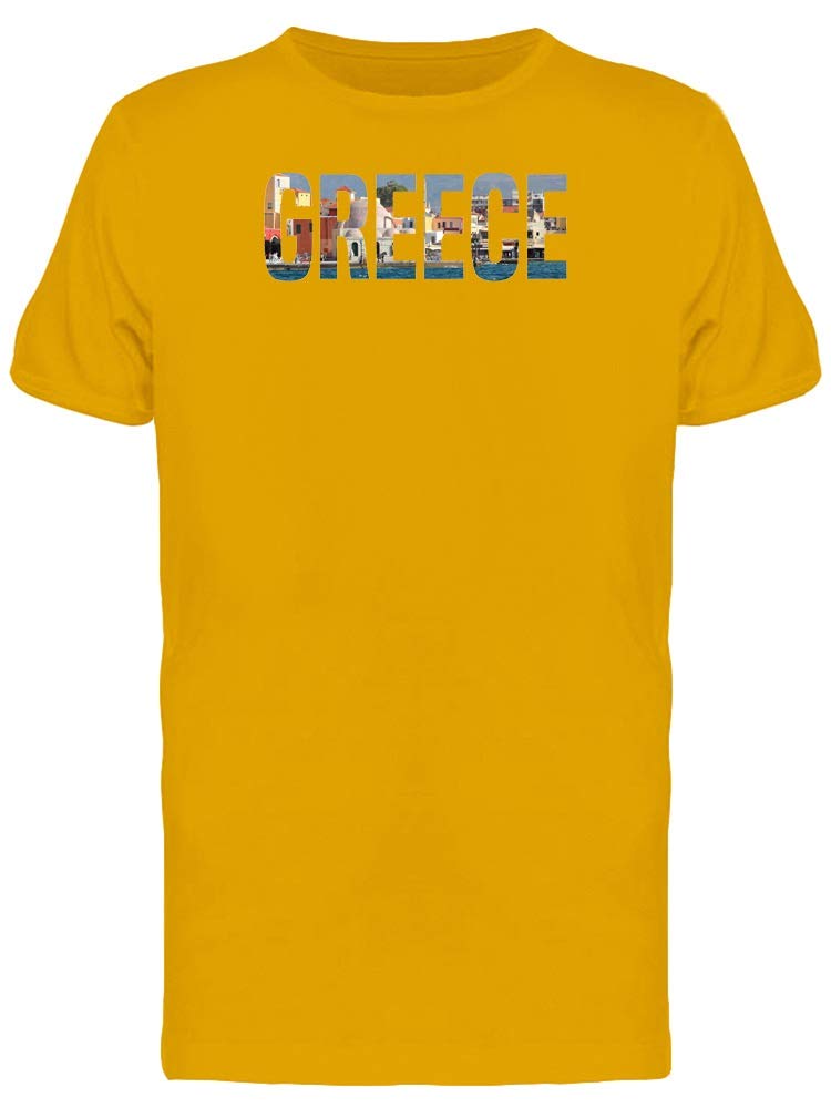 Greece Country Name Tee for Men - Stylish Cityscape Graphic T-Shirt | Casual Wear & Travel Outfit