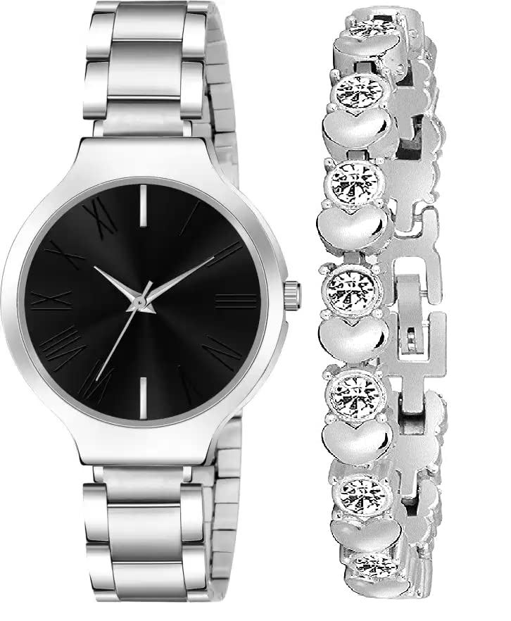 Evax Women's Analog Watch & Gift Bracelet Set - Stylish Combo for Girls & Women - Perfect for Daily Wear, Parties & Gifts