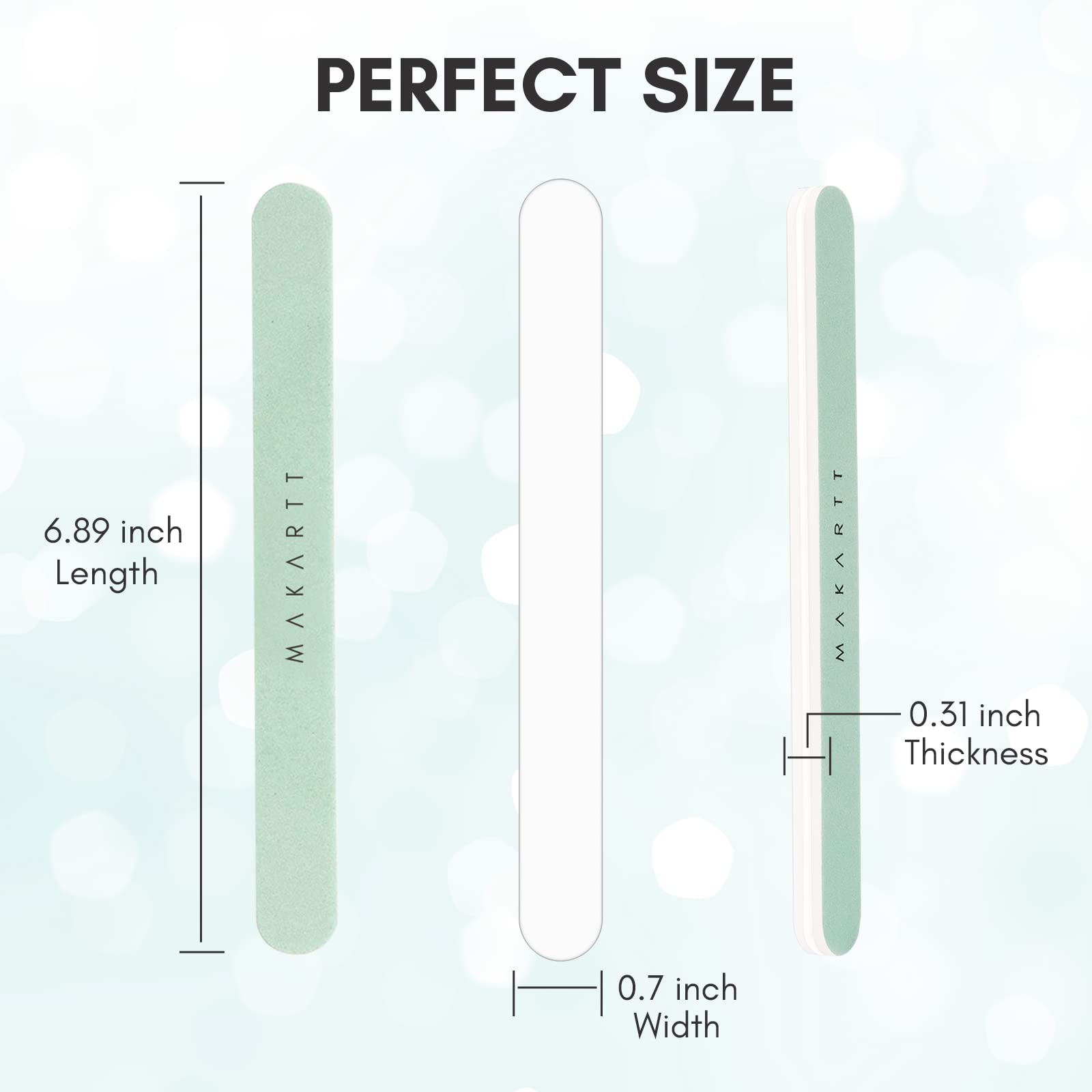 Makartt 10pcs Nail Buffer Block Kit - 400/6000 Grit Nail File & Polisher for Natural & Acrylic Nails - Professional Nail Shine Buffer & Smoother for Salon & Home Manicure Care
