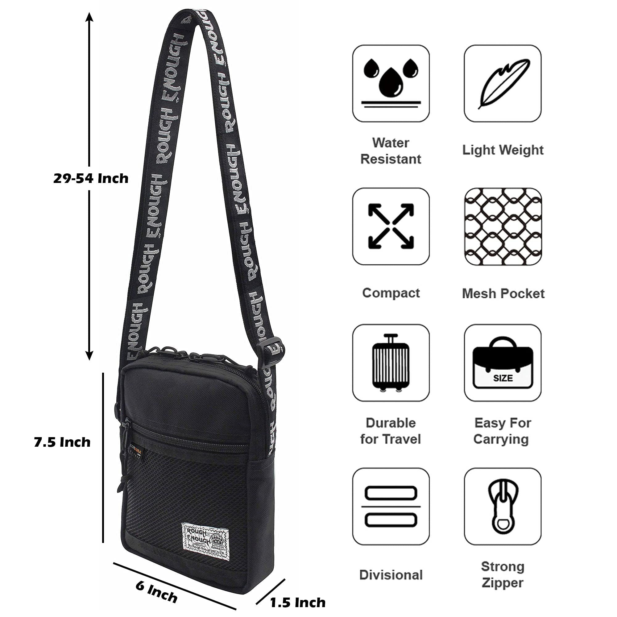 Stylish Small Crossbody Bag for Men & Women - Durable Phone Purse with Adjustable Strap - Perfect for Travel, Shopping & Everyday Use