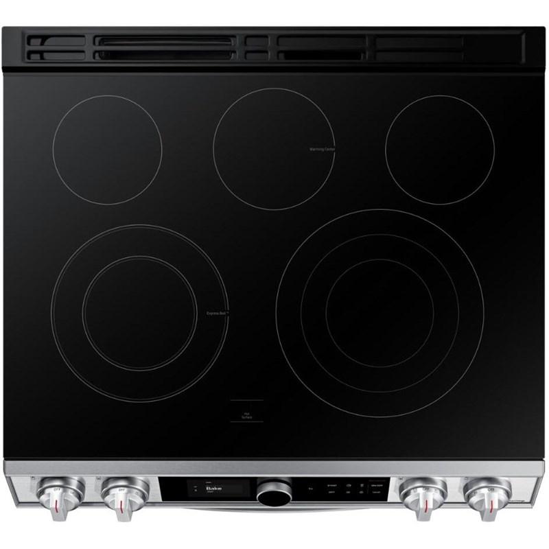 Open Box Samsung NE63T8711SS 30-Inch Wide 6.3 cu ft Slide-In Electric Range with Air Fry - Perfect for Modern Kitchens & Family Cooking