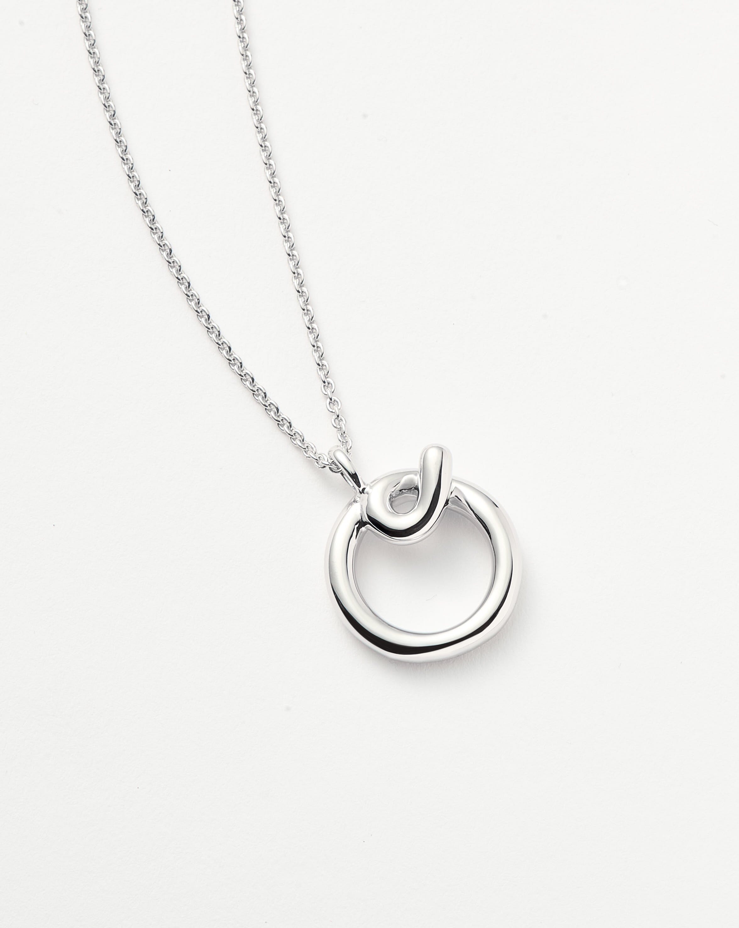 Personalized Sterling Silver Initial Pendant Necklace - Custom Curly Molten Letter Jewelry for Women, Gift for Her, Birthday, Anniversary, Valentine's Day | Elegant Layering Necklace for Everyday Wear & Special Occasions