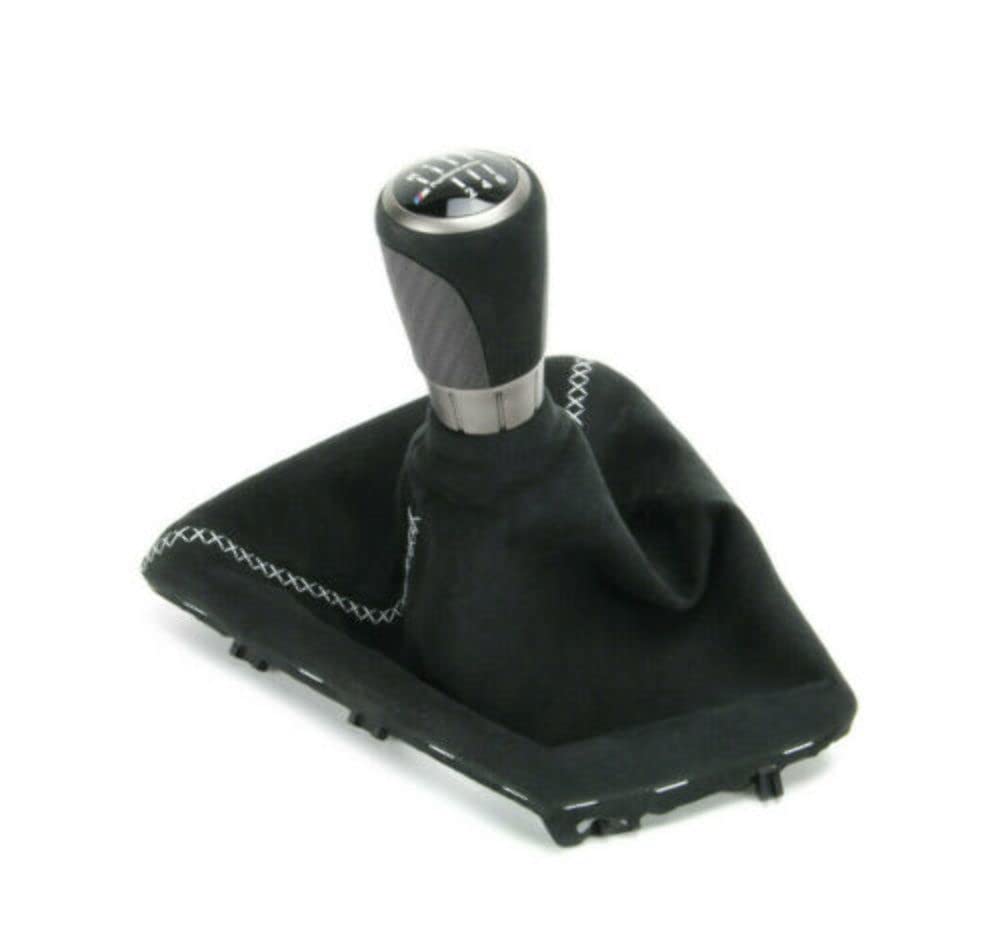 BMW M Performance Carbon Fiber Gear Shift Knob with Alcantara Boot - Genuine OEM #25112222534 - Compatible with 2012-Present 3 Series (F30/F31/F34) - Upgrade Your Interior for Sporty Driving & Enhanced Grip