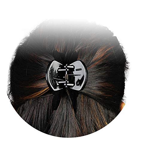 BHARATGAURAV Hair Clips for Women & Girls - 6 Pack Black Banana Hair Clutchers | Non-Slip Hair Accessories for School, Work, Parties & Everyday Use