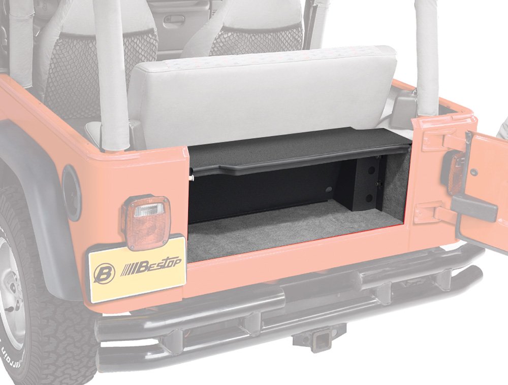 Bestop 4270001 Black Instatrunk for 1987-1995 Jeep Wrangler YJ | Durable Cargo Storage Solution | Perfect for Off-Roading & Camping Gear Organization