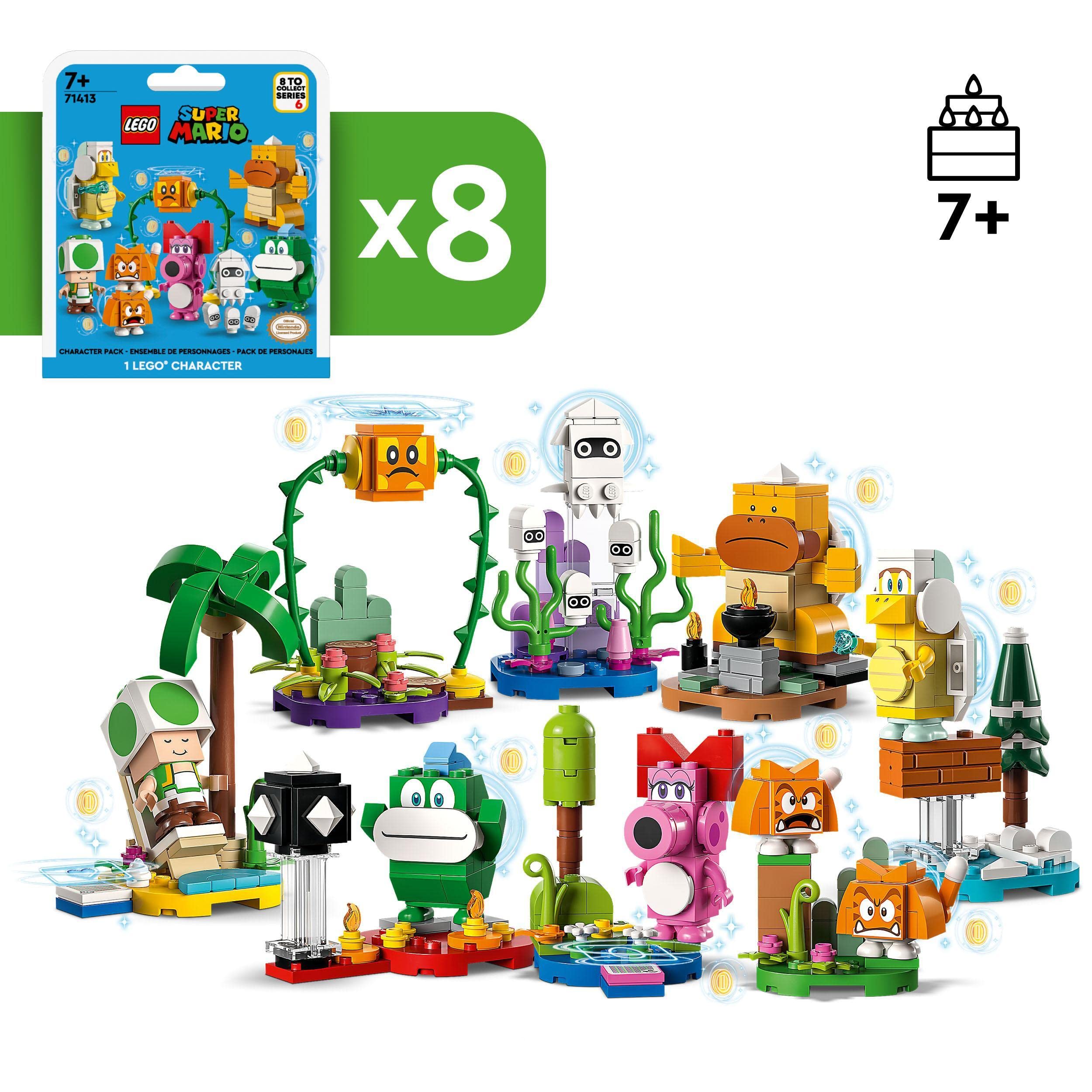 LEGO Super Mario 71413 Character Pack Series 6 - Collectible Mini Figures for Kids & Adults, Compatible with Starter Pack & Expansion Sets (Random 1 Figure) - Perfect for Gift Giving, Birthday Parties & Mario Fan Collections
