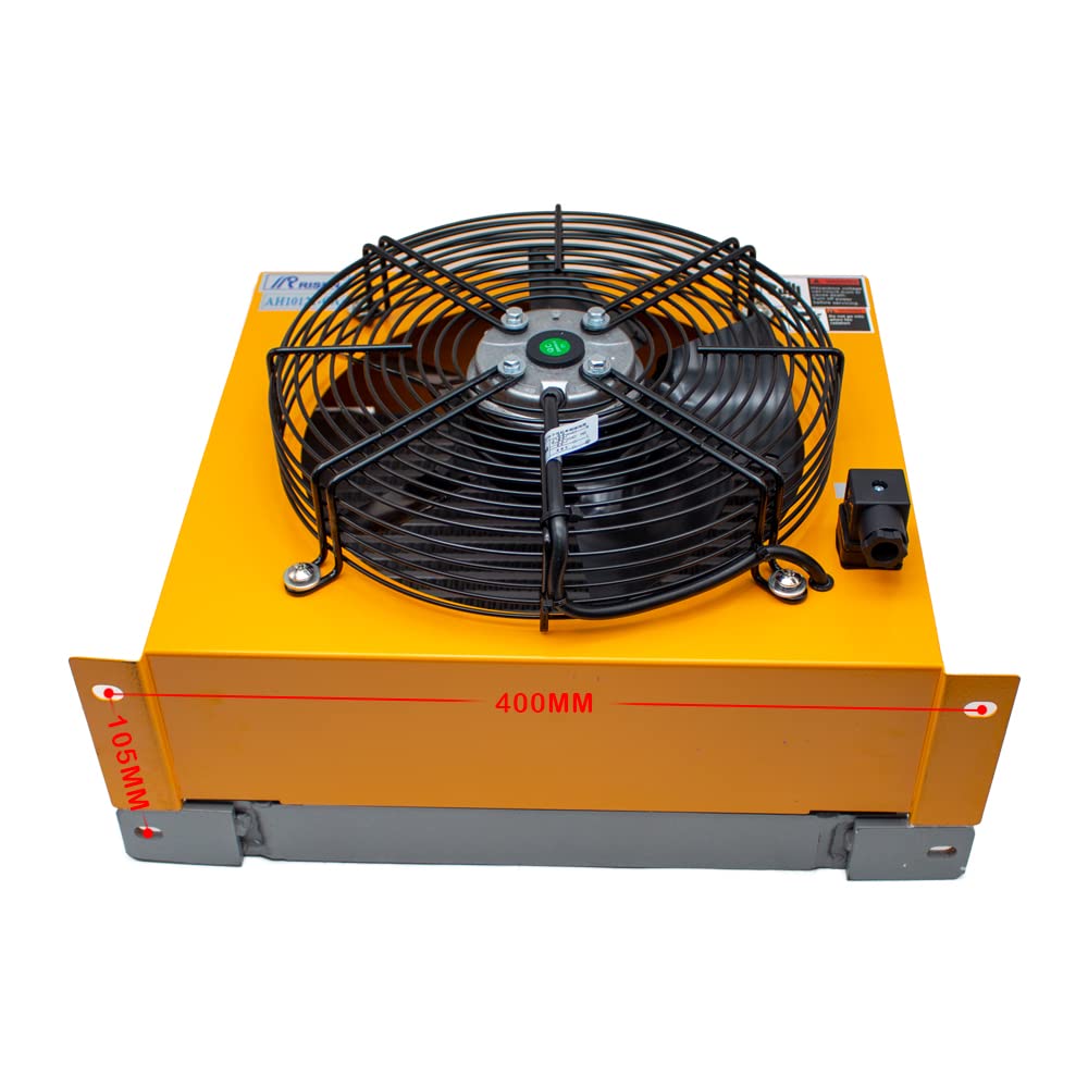 AF Series Hydraulic Aluminum Oil Cooler - 100L/MIN Air Cooled Oil Radiator with Plate-Fin Design, 110V AC (AH1012T-CA) | Ideal for Industrial Machinery, Construction Equipment & Hydraulic Systems Cooling